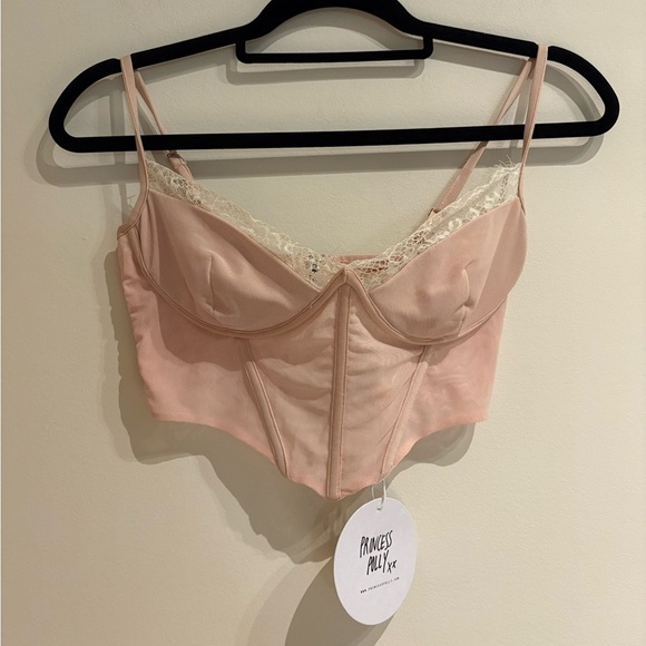 Princess Polly Beige Chosen One Top Bustier Size 2 NWT - Picture 3 of 6